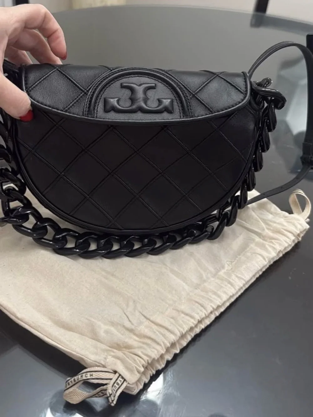 Tory Burch Fleming Soft Mini Crescent Bag